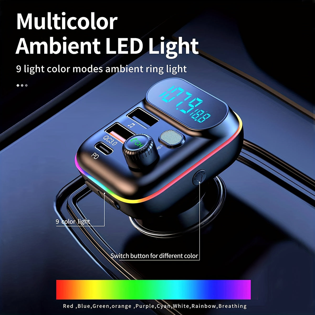 Bluetooth FM Transmitter Car Charger