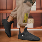 Teksturowane buty domowe wsuwane