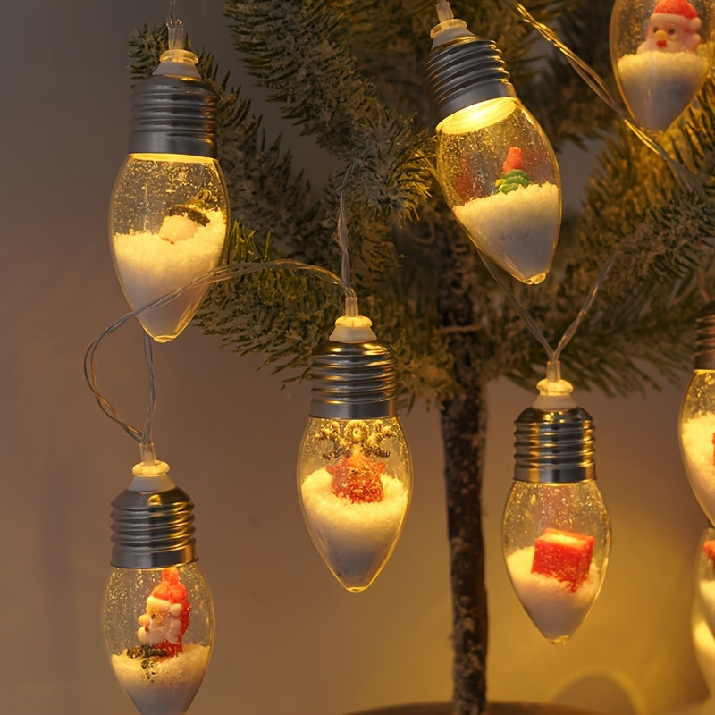 Weihnachtslichterkette mit Miniaturfiguren