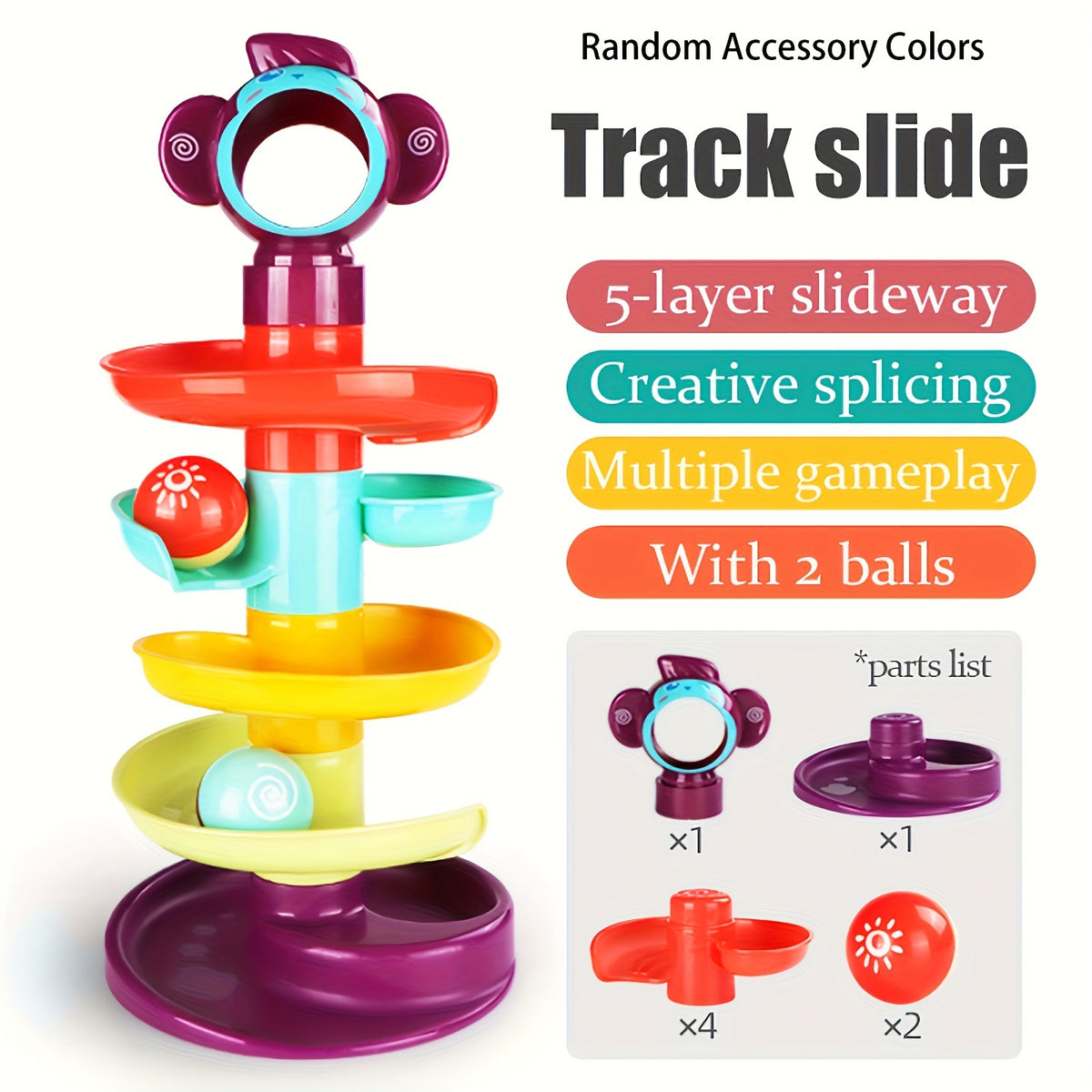 Spiral Ball Track Activity Toy