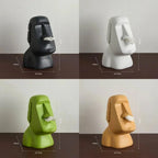 Portapañuelos facial escultural con diseño artístico en 3D