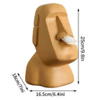 Portapañuelos facial escultural con diseño artístico en 3D