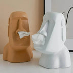 Portapañuelos facial escultural con diseño artístico en 3D