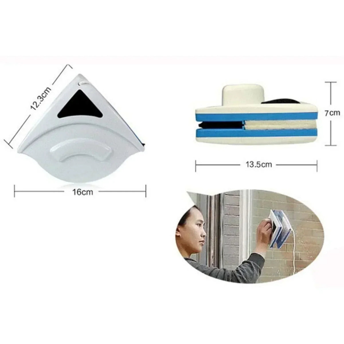 Outil magnétique de nettoyage des vitres