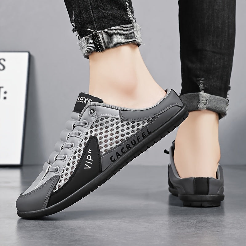 Zapatillas deportivas de malla sin cordones para hombre