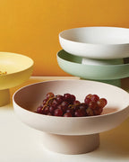 Frutero y centro de mesa redondo con pedestal