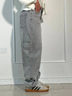 Women's High-Waisted Rhinestone Straight Leg Jeans with Sparkling All-Over Embellishment