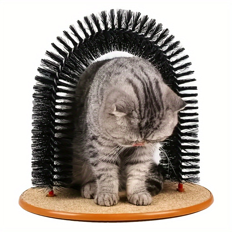 Arco de cepillado para el aseo personal de gatos