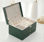 Élégante boîte de rangement à plusieurs niveaux pour bijoux