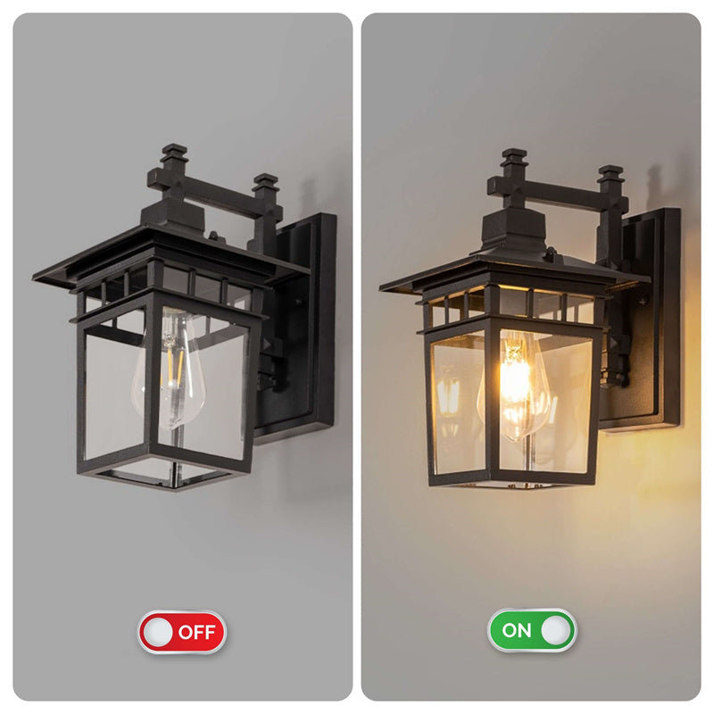 IP65-Außenwandleuchte mit klaren Glasscheiben