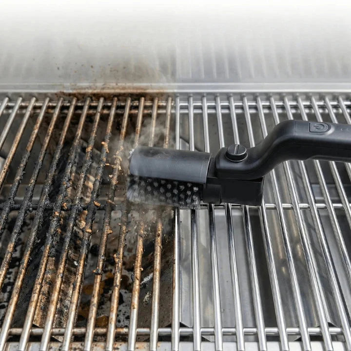 Uppladdningsbar elektrisk grillborste med roterande rengöringshuvud