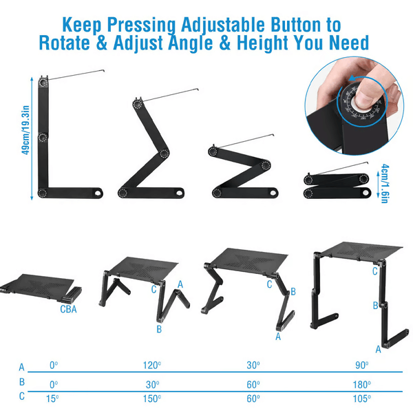 Justerbart 360° laptopstativ
