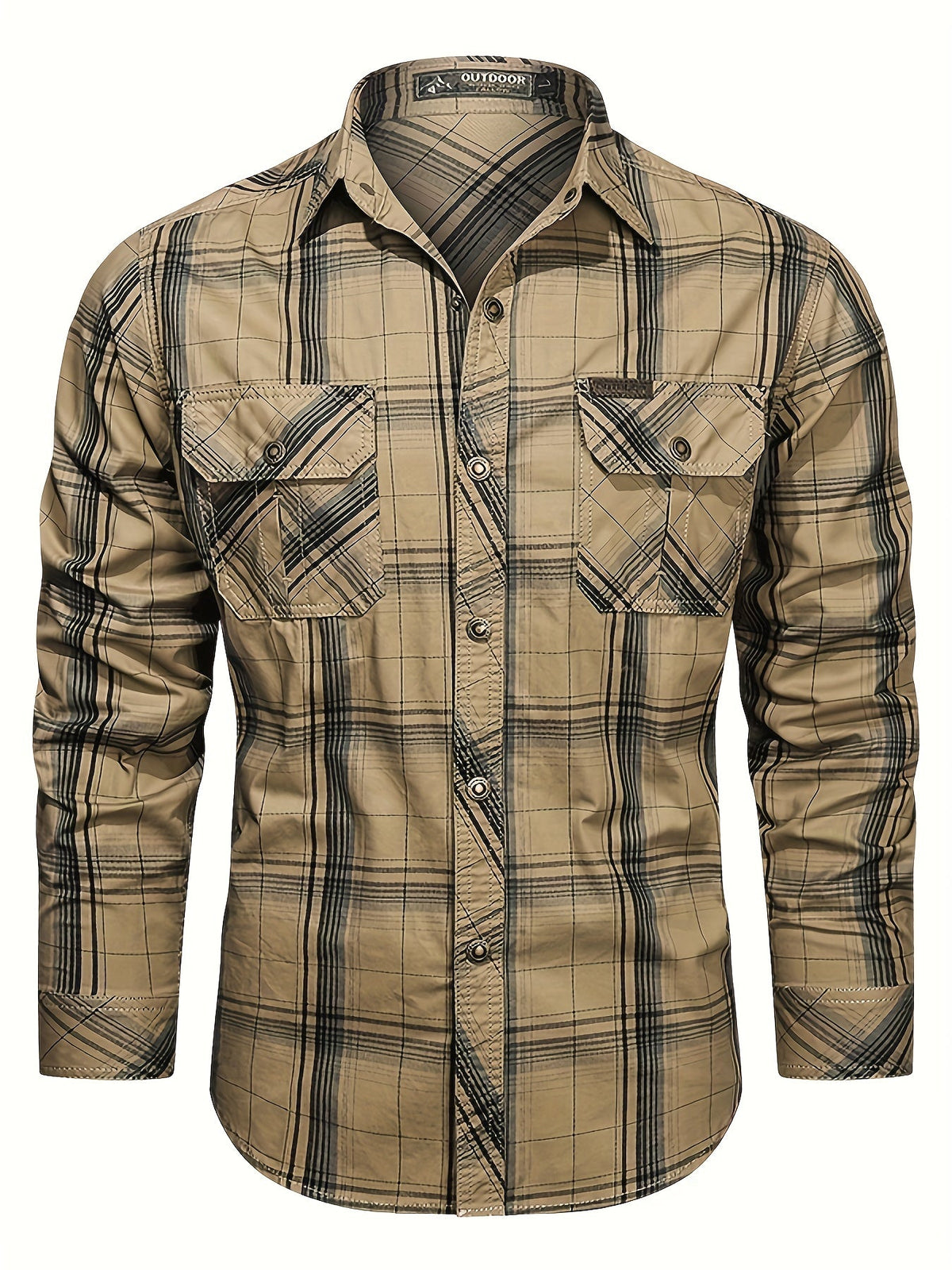 Men’s Plaid Button-Up Shirt