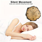 Reloj de pared rústico con forma de rodaja de árbol