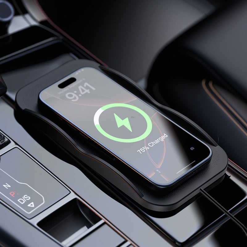 Trådløs opladningsbakke til telefonen i bilen