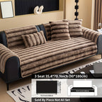 Plush Ribbed Sofa Cover