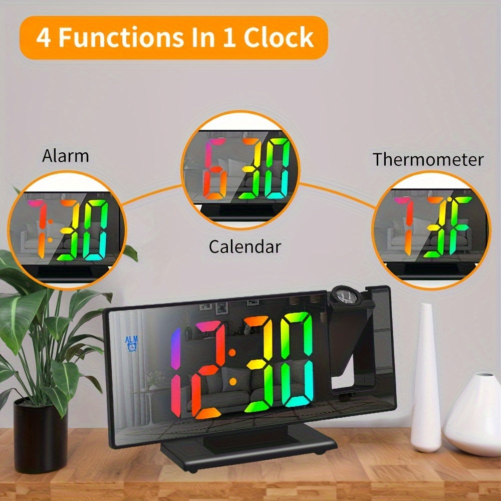 Reloj despertador digital con proyección LED