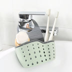 Sink Sponge Holder with Drainage Design and Faucet-Mounted Kitchen Organizer