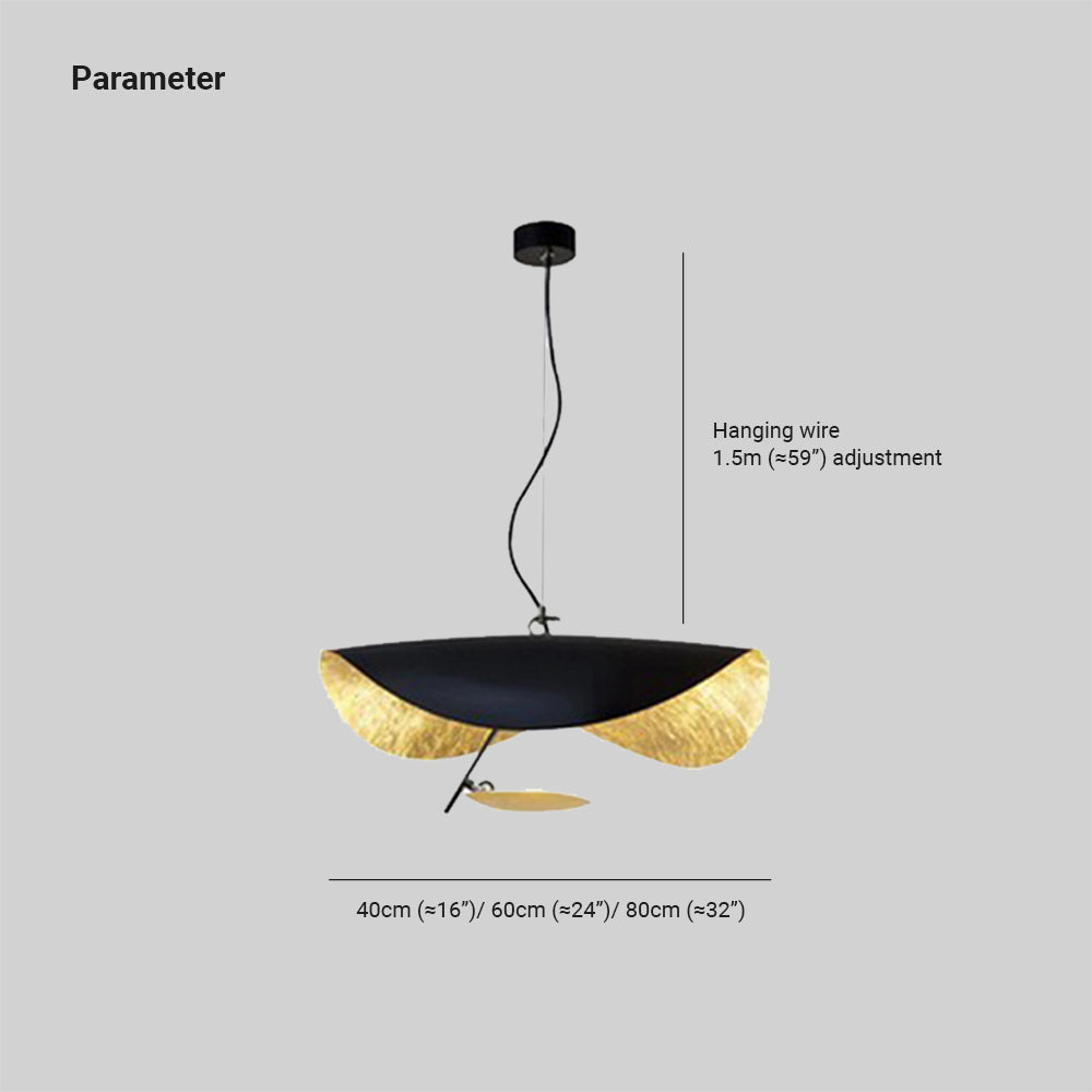 Skulpturel buet LED-pendellampe