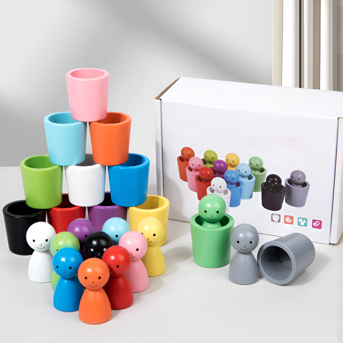 Lernspielzeug zum Sortieren und Zuordnen von Farben