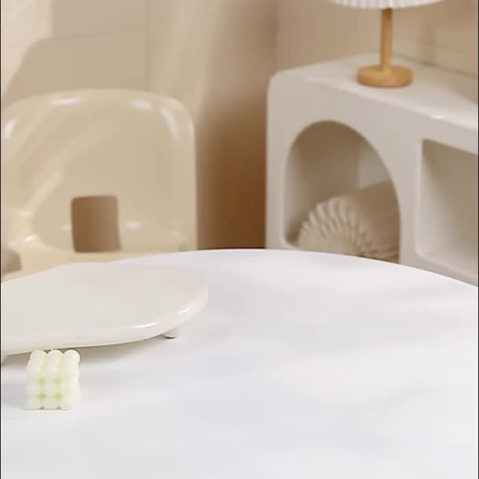 Textured Tissue Box Cover with Wood-Effect Top