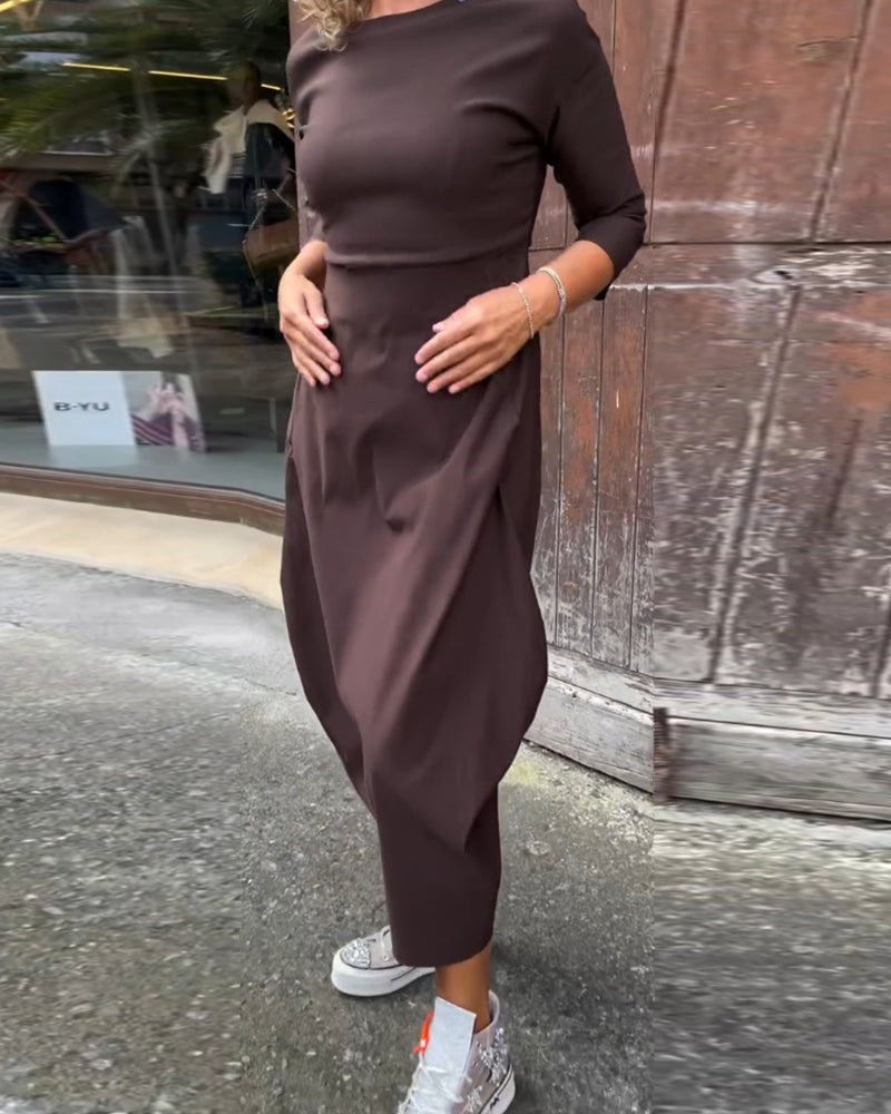Women's Elegant Tulip Midi Dress