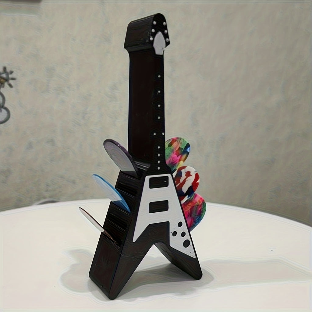 Soporte para púas con forma de guitarra