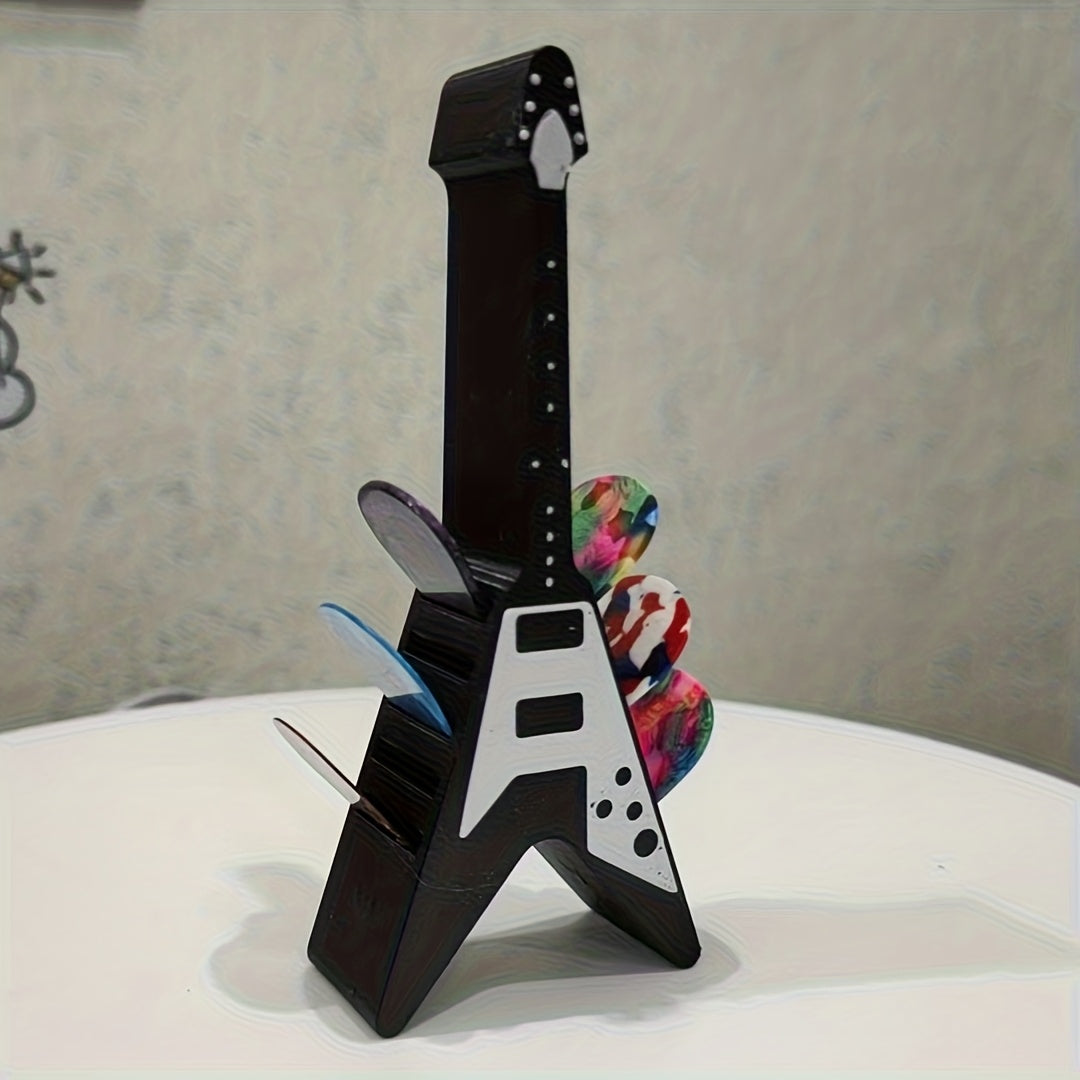 Soporte para púas con forma de guitarra