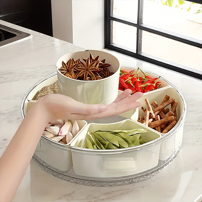 Round Compartment Snack Storage Box
