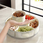 Round Compartment Snack Storage Box