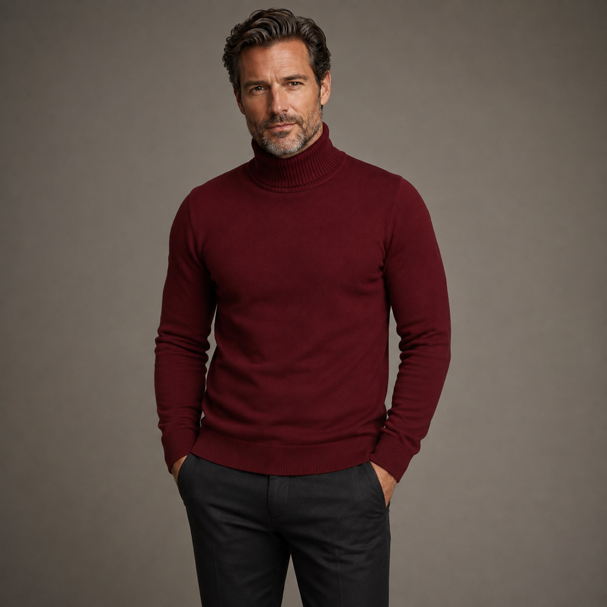 Men’s Classic Turtleneck Pullover Sweater