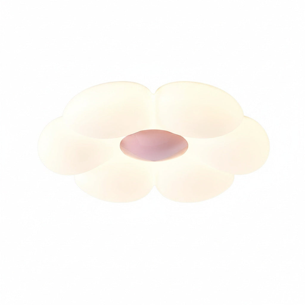Plafonnier en forme de fleur à six pétales