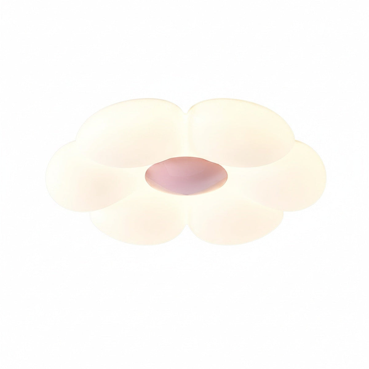 Plafonnier en forme de fleur à six pétales