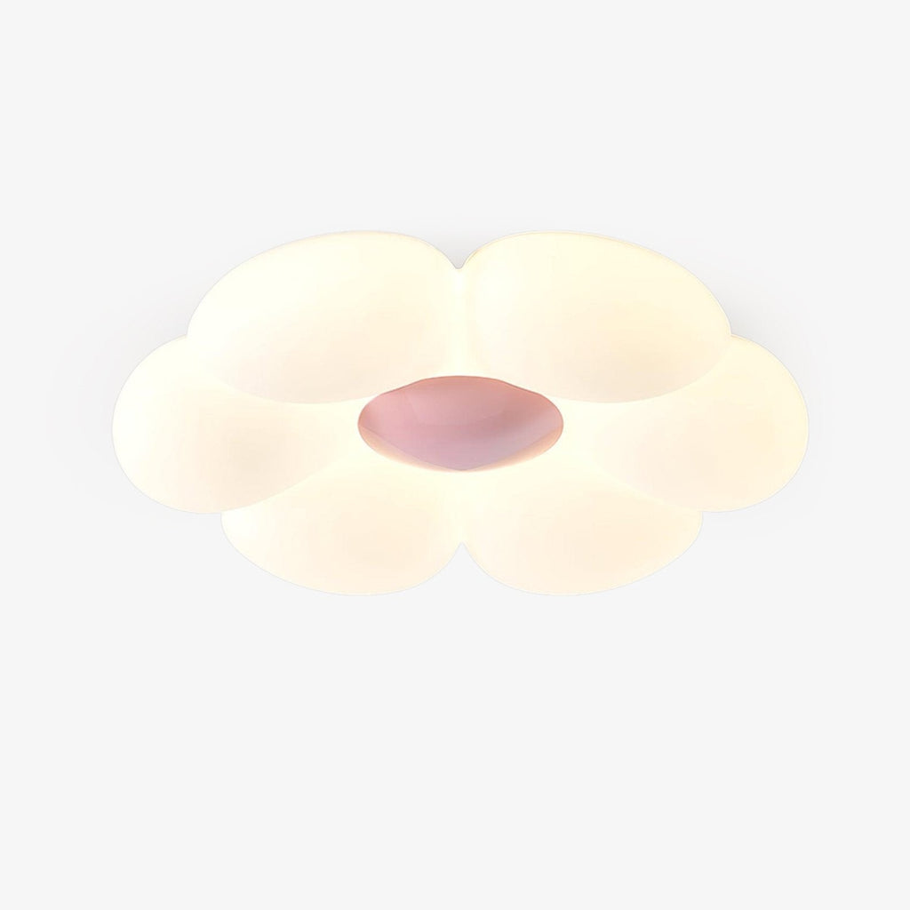 Plafonnier en forme de fleur à six pétales