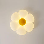 Plafonnier en forme de fleur à six pétales