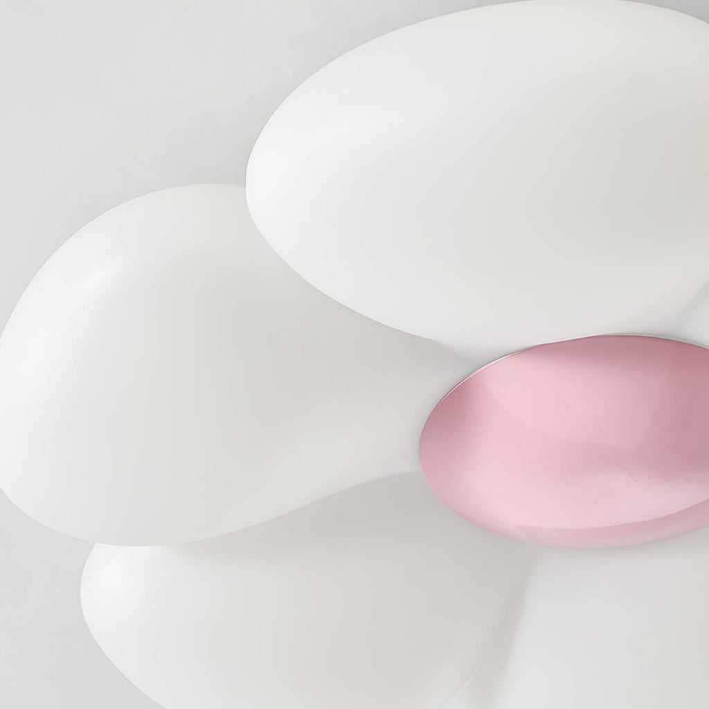 Plafonnier en forme de fleur à six pétales