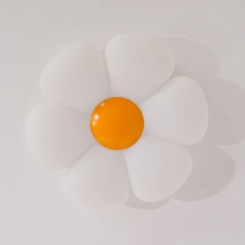 Plafonnier en forme de fleur à six pétales