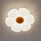 Plafonnier en forme de fleur à six pétales