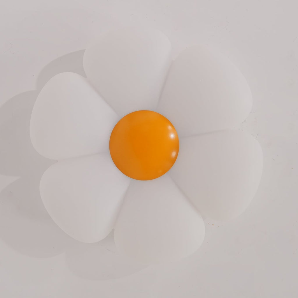 Plafonnier en forme de fleur à six pétales