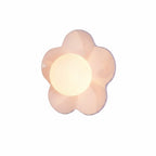 Applique murale en forme de fleur avec lumière en forme de globe