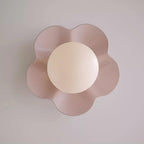 Applique murale en forme de fleur avec lumière en forme de globe