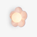 Applique murale en forme de fleur avec lumière en forme de globe