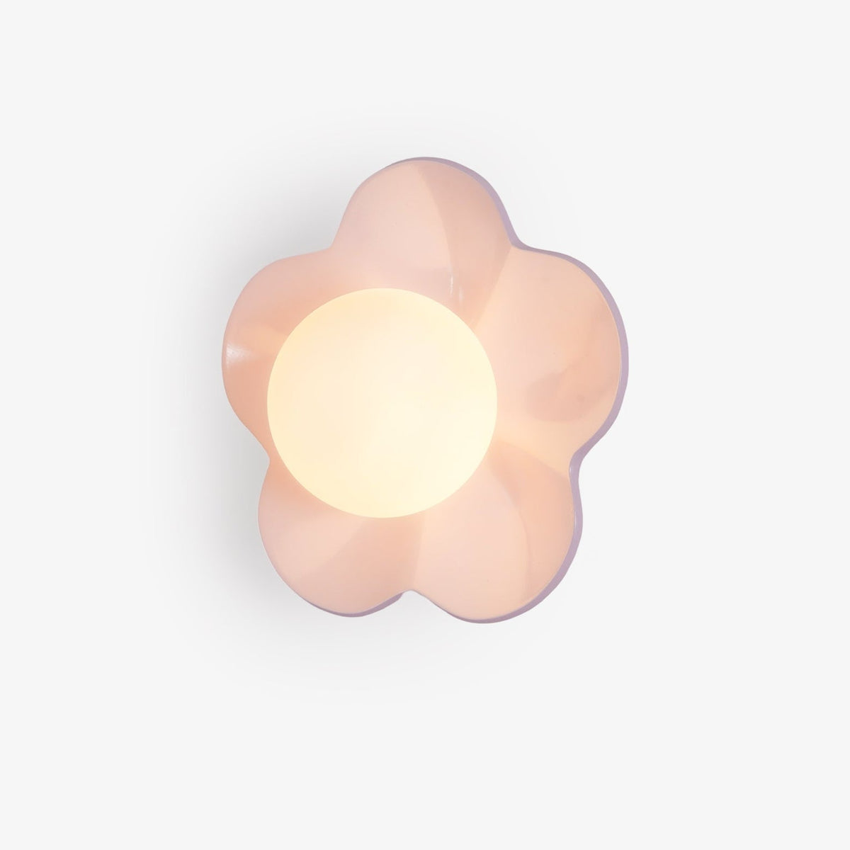 Applique murale en forme de fleur avec lumière en forme de globe