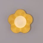 Applique murale en forme de fleur avec lumière en forme de globe