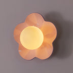 Applique murale en forme de fleur avec lumière en forme de globe