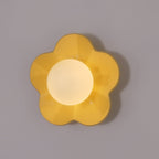 Applique murale en forme de fleur avec lumière en forme de globe