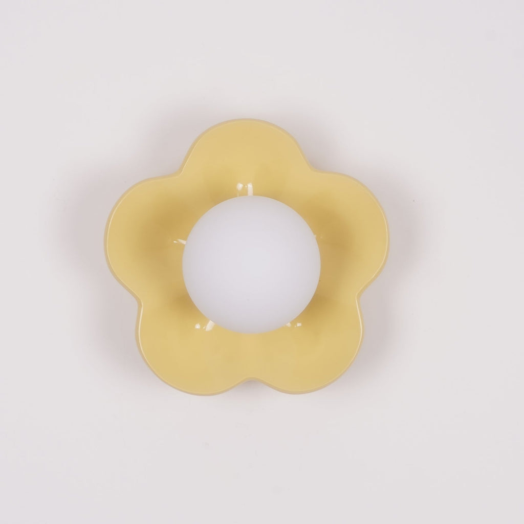 Applique murale en forme de fleur avec lumière en forme de globe