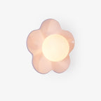 Applique murale en forme de fleur avec lumière en forme de globe