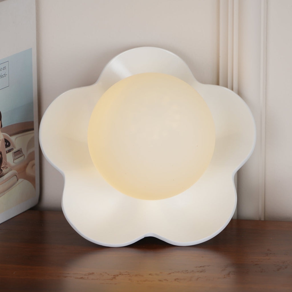 Applique murale en forme de fleur avec lumière en forme de globe