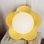 Applique murale en forme de fleur avec lumière en forme de globe